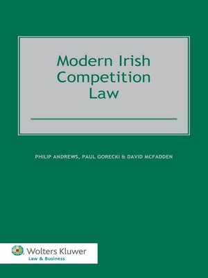 cover image of Modern Irish Competition Law